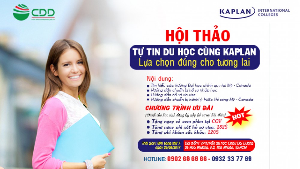 Hội thảo " Tự tin du học cùng Kaplan - lựa chọn đúng cho tương lai”