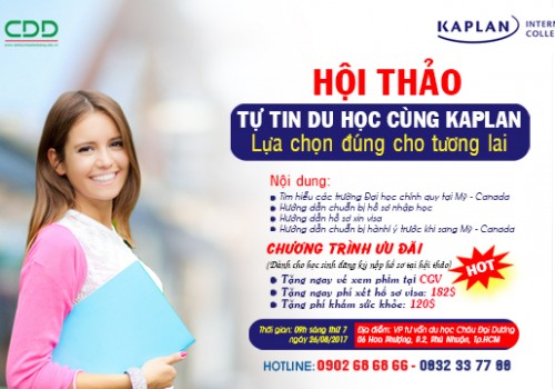 Hội thảo " Tự tin du học cùng Kaplan - lựa chọn đúng cho tương lai”