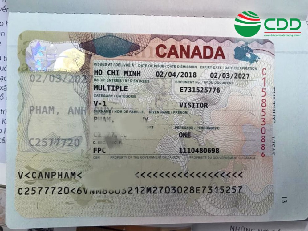 Visa khách hàng du học, du lịch Canada đầu tháng 4-2018